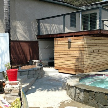Composite Deck with Stainless Steel Cable Railing in San Diego