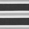Seattle Contemporary Stripes Area Rug, Black & Gray, 5' X 6'11''