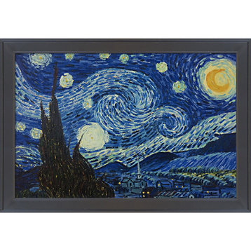 La Pastiche Starry Night with Gallery Black, 28" x 40"