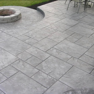 Back Patio With Built In Firepit