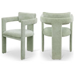 Meridian Furniture - Brenda Upholstered Dining Chair, Mint, Chenille Fabric, Set of 2 - Indulge in the allure of the Mint Chenille Fabric Brenda Dining Chair by Meridian Furniture. Its captivating design and luxurious finish elevate any space with effortless elegance. Crafted with precision and durability in mind, this stunning piece becomes the focal point of gatherings, fostering moments of connection and warmth. Embrace sophistication and style with the Brenda Dining Chair, a testament to exquisite taste and timeless beauty.