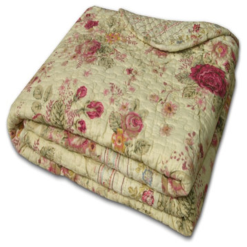 Greenland Home Antique Rose Accessory Throw Blanket