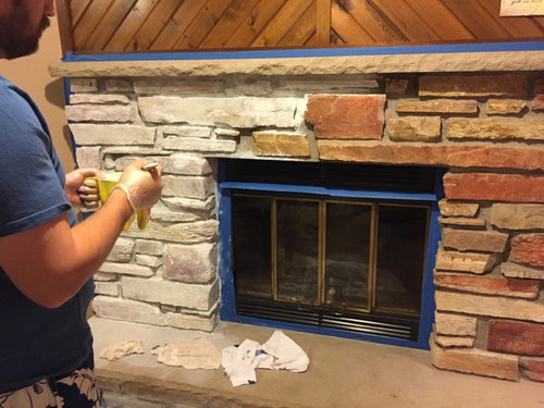 White washed limestone