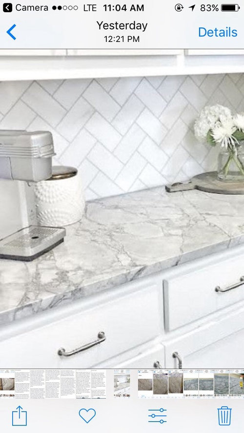 Help quartz or marble tile backsplash behind stove & to right of sto