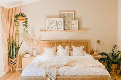 Danish bedroom photo in Los Angeles