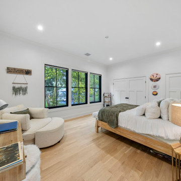 Teen Bedroom with Boho Style & Ivy Accent Wall – Home Addition in Florham Park,
