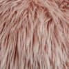 Theophania Luxe Faux Fur Acrylic Leg Ottoman, Rose