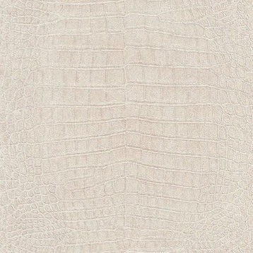 Crocodile Textured Wallpaper Collection, Creamy White