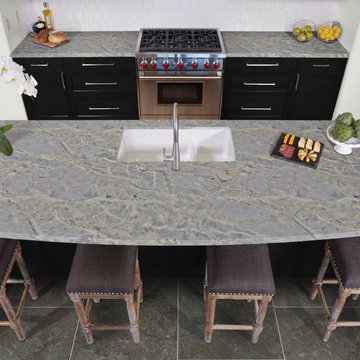 Beverly Blue Quartzite Kitchen