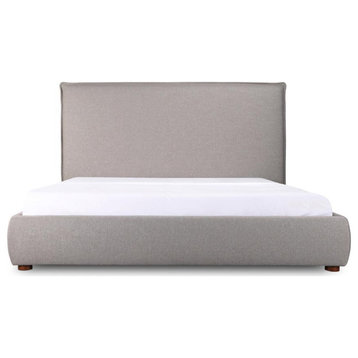 Luzon Queen Bed Tall Headboard Graystone