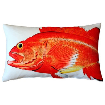 Pillow Decor - Rockfish Fish Pillow 12 x 20