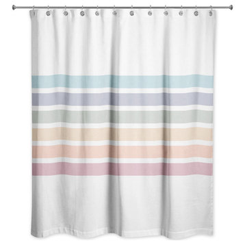 Gradient Stripes 2 71x74 Shower Curtain