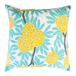 Caitlin Wilson Mustard Fleur Chinoise - Decorative Pillows