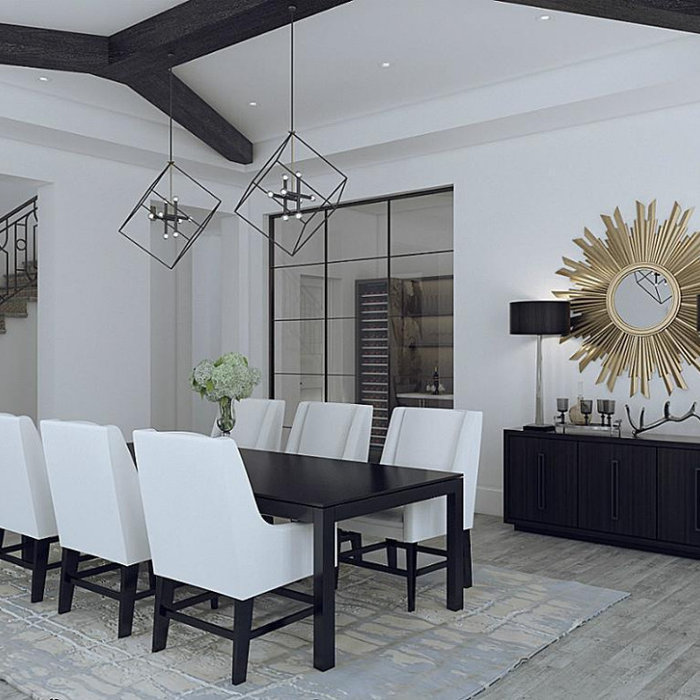 Example of a transitional dining room design in DC Metro