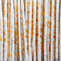 Silver Birch in Autumn - Paintings