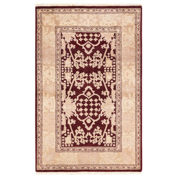 Sevda One-of-a-Kind Hand-Knotted Area Rug Red, 3'3"x5'1"