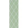 Unique Loom Ivory/Gray Diamond Decatur Area Rug, Green/Ivory, 2'2x6'0, Runner