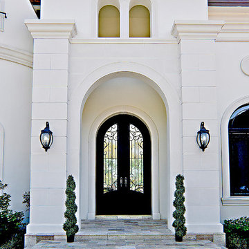 Entry Rustication, Steps and Romanesque Portico