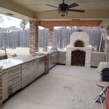 The Newsome Family Wood Fired Brick Pizza Oven in Texas