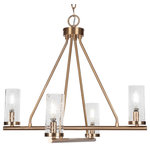 Toltec Lighting - Trinity 4 Light Chandelier Shown, New Age Brass Finish, 2.5" Clear Bubble - Enhance your space with the Trinity 4-Light Chandelier. Installing this chandelier is a breeze - simply connect it to a 120 volt power supply. Set the perfect ambiance with dimmable lighting (dimmer not included). The chandelier is energy-efficient and LED compatible, providing convenience and energy savings. It's versatile and suitable for everyday use, compatible with candelabra base bulbs. Maintenance is a minimal with a damp cloth, as no chemicals are required. The chandelier's streamlined hardwired design adds a touch of elegance to any room. The durable glass shades ensure even light diffusion, creating a captivating atmosphere. Choose from multiple finish and color variations to find the perfect match for your decor.