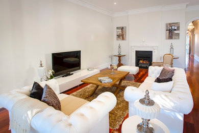 This is an example of an eclectic family room in Perth.