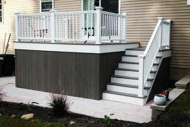 Inspiration for a contemporary deck remodel in Boston