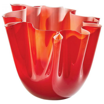 Handkerchief Large Deep Red Vase
