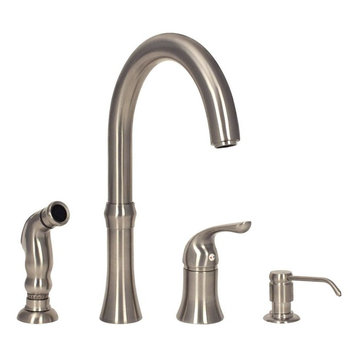 710 4-Hole Kitchen Faucet, Brushed Nickel