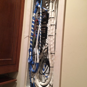 Wires identified organized and terminated.. They can finally put the door on!