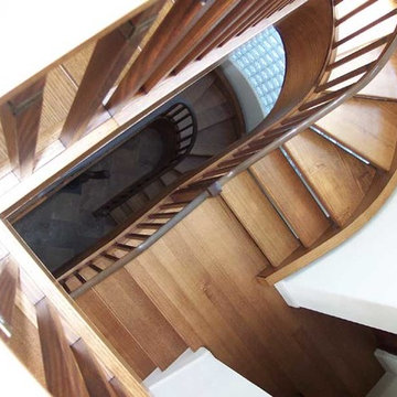 A View From the Top of the Stairs of This Ultra-Modern Beach Front House
