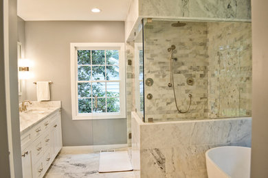 Example of a trendy bathroom design in Atlanta