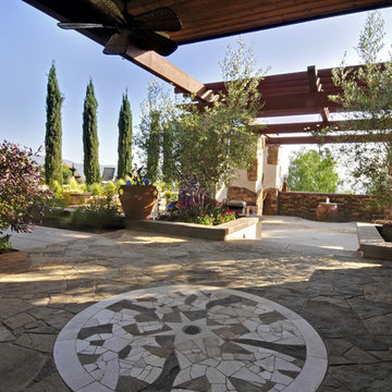 View from Patio to Fountain