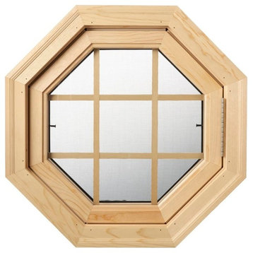 Cabin Breeze Wood Venting Window, Low-E Glass, Hinged Right
