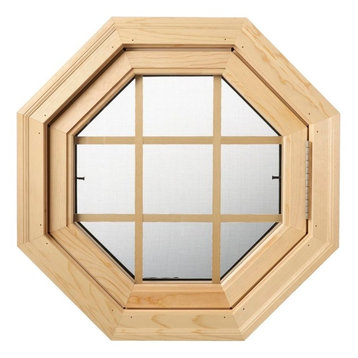 Cabin Breeze Wood Venting Window, Low-E Glass, Hinged Right