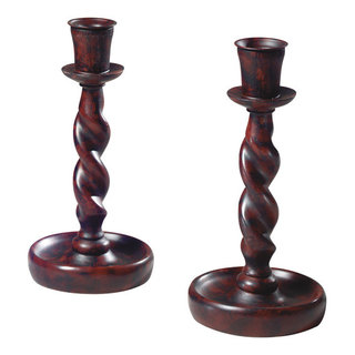 Barley Twist Candlesticks - Traditional - Candleholders - by