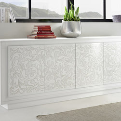 Sideboard SKY Serigraphy Flowers by LC Mobili - $845.00 - Buffets And Sideboards