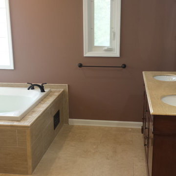 Ann Arbor Master Bath Renovation with Jacuzzi Tub, Ceramic Tile and Dual Shower