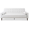 Glory Furniture Andrews Faux Leather Sleeper Sofa in White