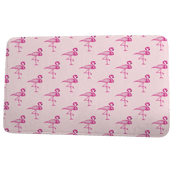Palm Beach Flamingo Fanfare Multi Animal Print Bath Mat, Pink, 21"x34"