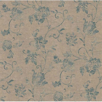 Modern Non-Woven Wallpaper For Accent Wall - Floral Wallpaper FT23557, Roll