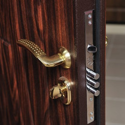 Modern Front Entry Door 3 point Security Lock System - Door Locks