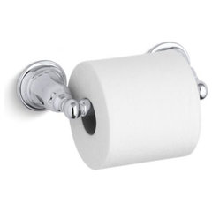 Loure Vertical Single Post Toilet Paper Holder in Polished Chrome