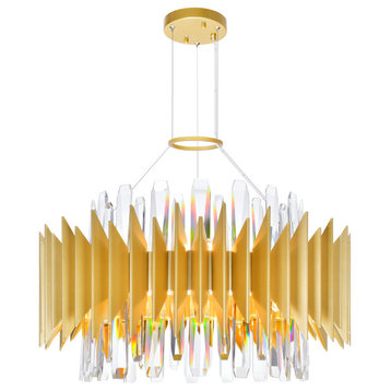 Cityscape 12 Light Chandelier With Satin Gold Finish