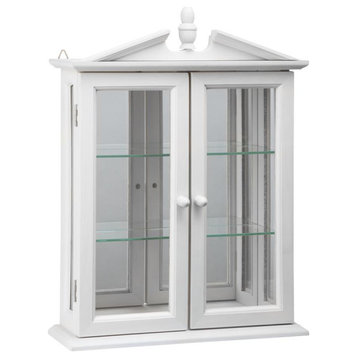 Design Toscano White Amesbury Manor Curio Cabinet