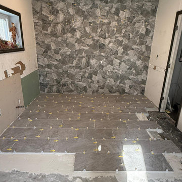 Modern Tile Flooring & Feature Wall Installation
