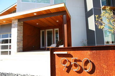 Inspiration for a contemporary exterior home remodel in Other