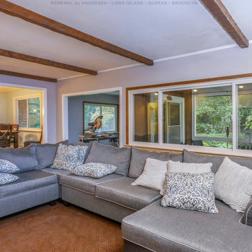 Large Triple Slider in Gorgeous Family Room - Renewal by Andersen Long Island