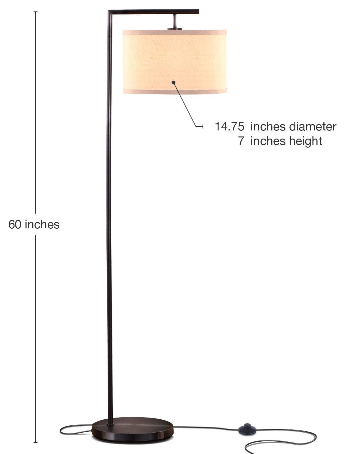 Brightech Montage Modern - Floor Lamp for Living Room Lighting ...