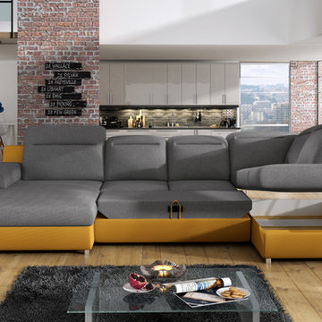 European sectional sleeper sofa NICOLA XL