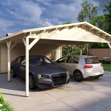 Log garages-Timber carports